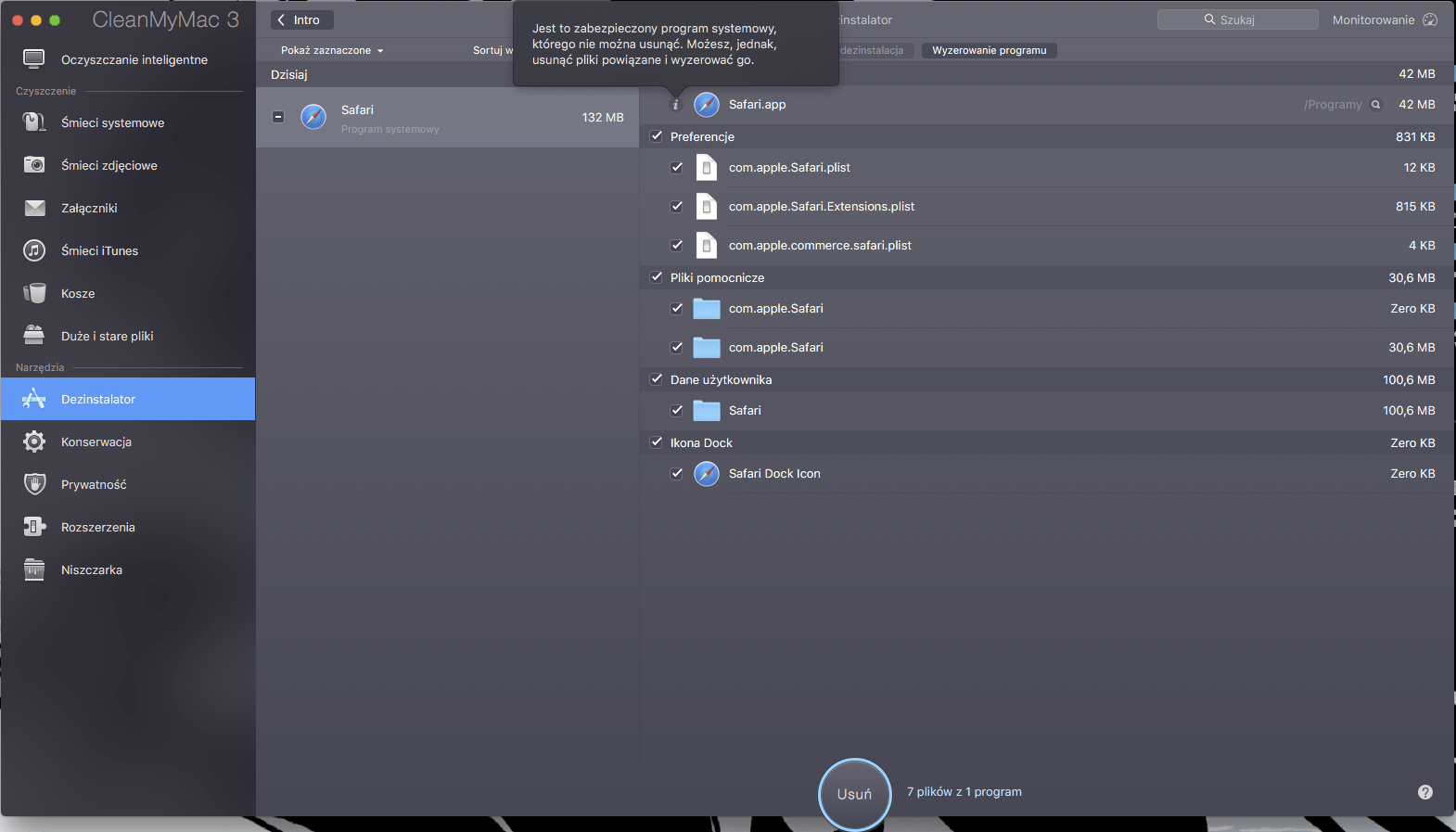 safari zawiesza system macOS